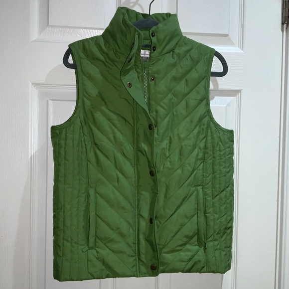 Jones New York Sport Hooded Puffer Vest Size S front zip & snap closure - Picture 1 of 8
